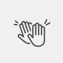 Obraz premium Applause flat vector icon