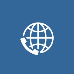 International calls flat vector icon