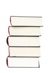 Bücher Stapel auf weißem Hintergrund freigestellt
