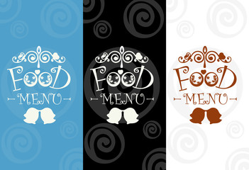 Menu template for restaurant and cafe. Illustration food menu