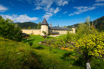 Fototapeta na wymiar Sucevita Monastery on Bucovina