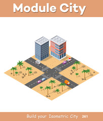 Isometric view of a farm