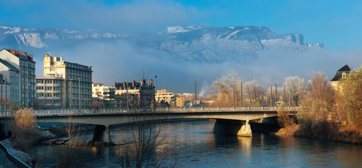 Fototapeta premium Panorama of Grenoble, France