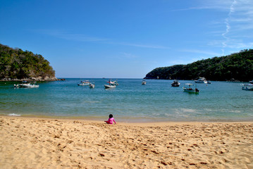 Boats in the lagoon.