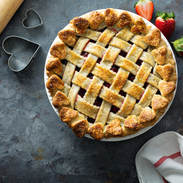 Strawberry Pie Overhead Shot