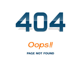 Error 404 oops page not found