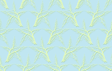 Pattern with star in the form of tree of. Seamless woven pattern. Design print for textile, fabric, wallpaper, background. Can be used for printing on paper, packaging, in textiles.