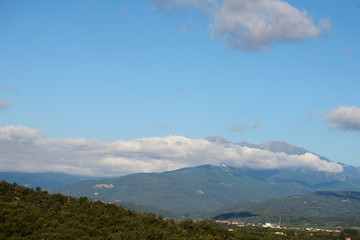 Pyrenees mountains landscape.