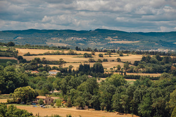 Pyrenees mountains landscape.