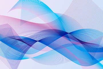 Colorful moving wavy lines. Abstract bright wave background. Easy to edit design template for your artworks.