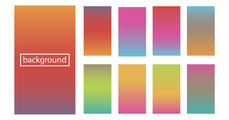 Obraz premium Kolekcja gradientu i tła dla koncepcji ilustracji wektorowych projektowania