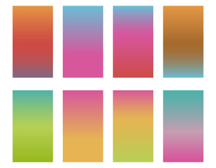 Naklejka premium Collection of gradient and backgrounds for design vector illustration concept
