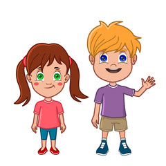 Boy and girl standing together 