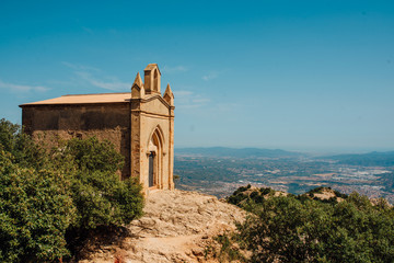 Santa Maria de Montserrat, a Benedictine Abbey located on the mountain, Barcelona, Spain