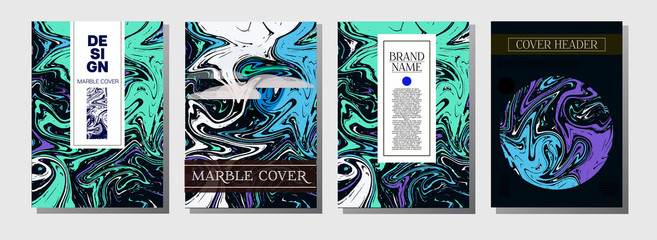 Modern Magazine Cover Template. Business Invitation, Cool Marble Product Design. Nice Japanese Liquid Paint Corporate Identity. Luxury VIP Gift Certicifate Presentation Magazine Cover Design.