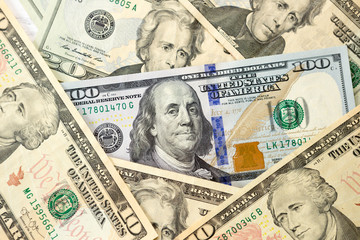 Obraz na płótnie Canvas american dollars, finance concept, money background