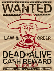 Vintage Wanted Poster
