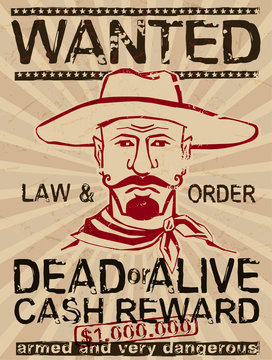 Vintage Wanted Poster