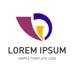 Abstract logo template. Fly icon 