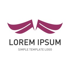 Abstract logo template. Fly icon 