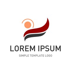 Abstract logo template. Fly icon 