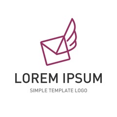 Abstract logo template. Fly icon 