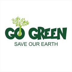 Go green poster template