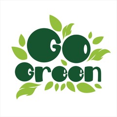 Go green poster template
