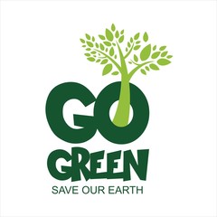 Go green poster template