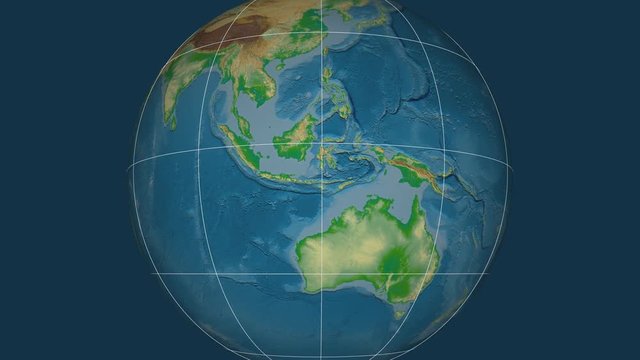Zoom-in on East Timor outlined. Physical