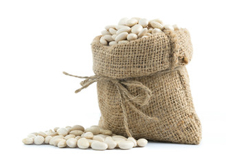 white beans on a sack vegetarian food