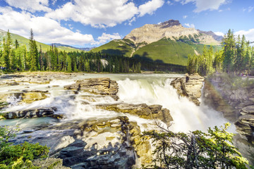 Athabasca Waterfalls by Icefields Parkway, Jasper National Park, Canada