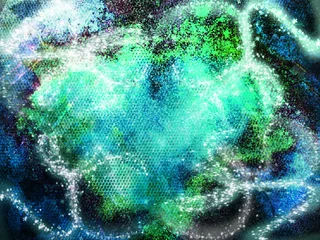 Fotobehang Spector Astral Light Beam Abstract © Anne