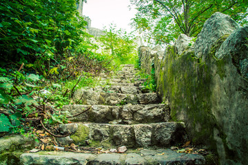 stone steps in Kotor Montenegro
