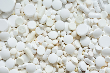 background of white pills