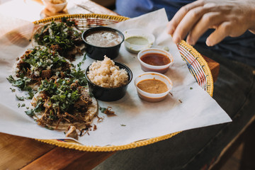 Eating Mexican Food