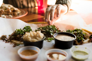 Eating Mexican Food