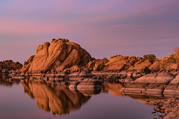 Fototapeta na wymiar Sunset On The Rocks