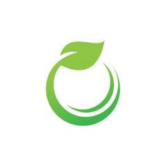 Green leaf logo design