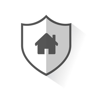 Flat Shield Icon - Home