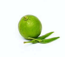 Green lime and chili
