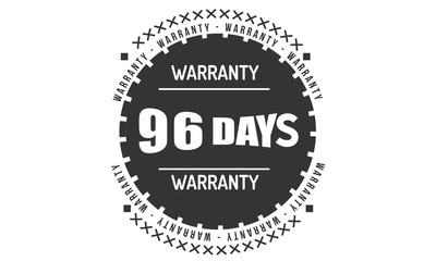 Fototapeta premium 96 days warranty icon vintage rubber stamp guarantee
