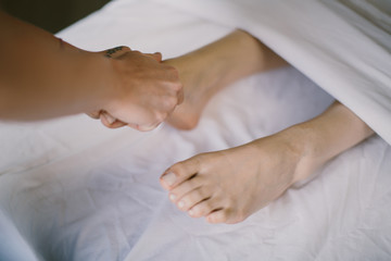 Fototapeta na wymiar foot massage