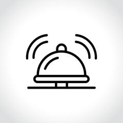 hotel bell icon on white background