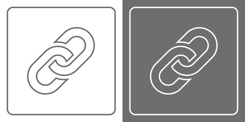 Flat Icon Button - Links