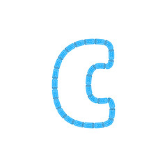 C Ticket Letter Logo Icon Design