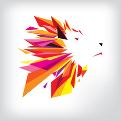 Fototapeta na wymiar Wolf head logo design template. Vector illustration