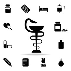 medical snake symbol icon. Set of Medecine and hospital icons. Premium quality graphic design. Sign sand symbols collection, simple icons for websites, web design