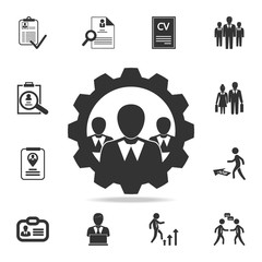 collaborative people design icon. Set of Human resources, head hunting icons. Premium quality graphic design. Sign sand symbols collection, simple icons for websites, web design