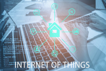 Developing programming and coding technologies. Website design. Cyber space concept.